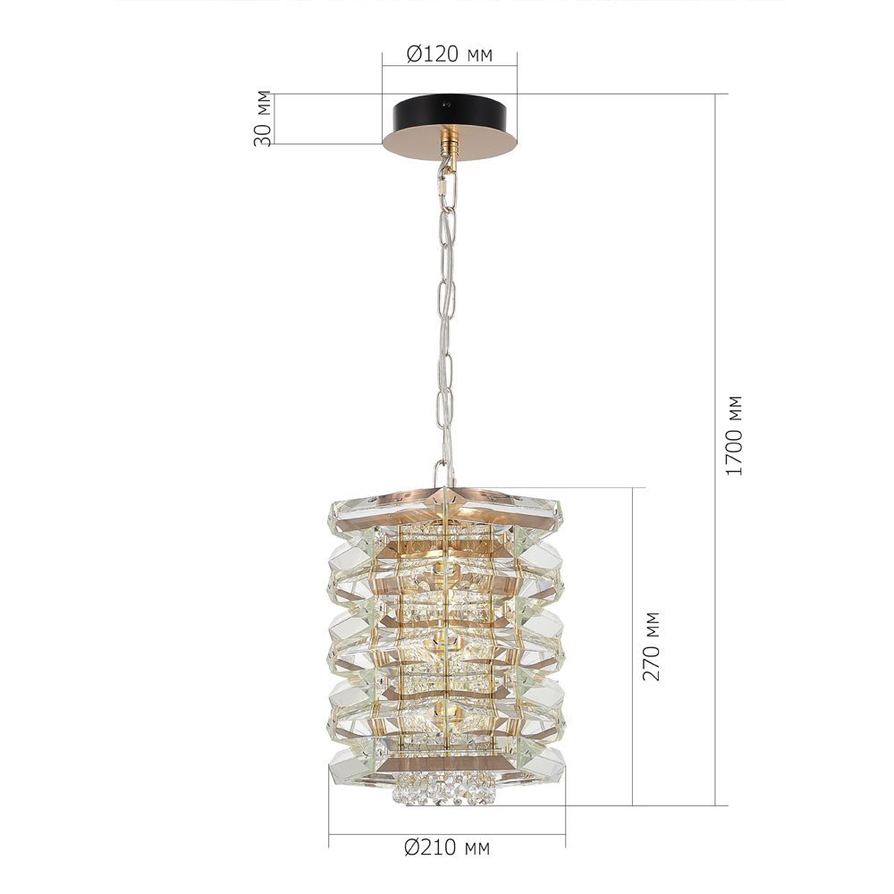 Подвесной светильник в классическом хрустальном обрамлении Light Garland в Санкт-петербурге