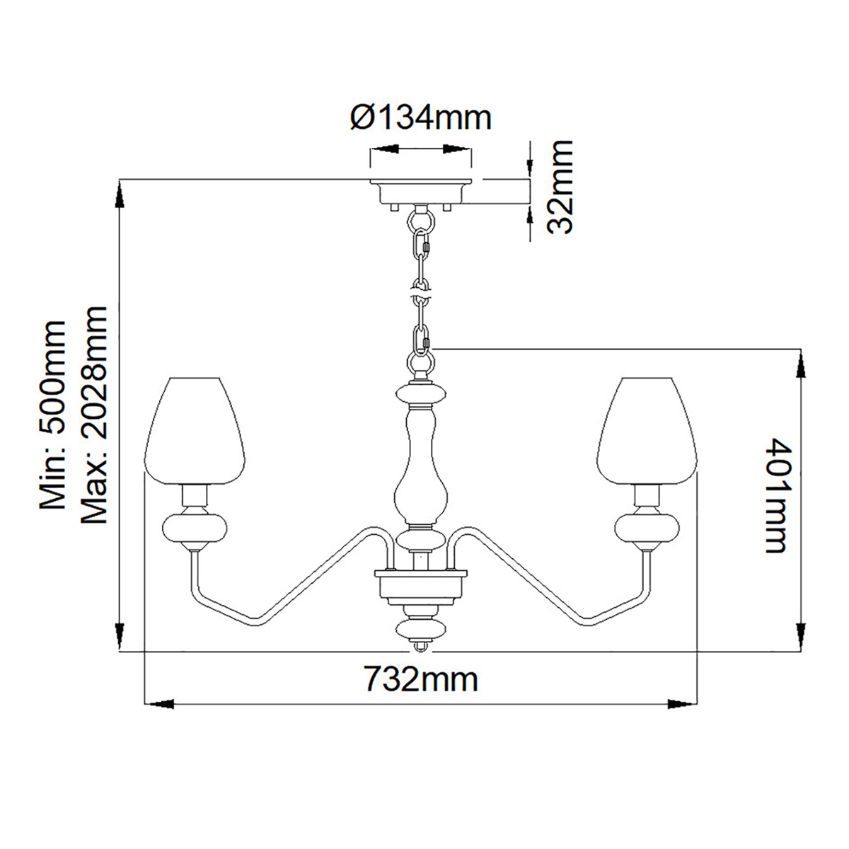  Люстра с 5-ю стеклянными плафонами в форме бокалов и угловыми кронштейнами Elstead Lighting в Санкт-петербурге