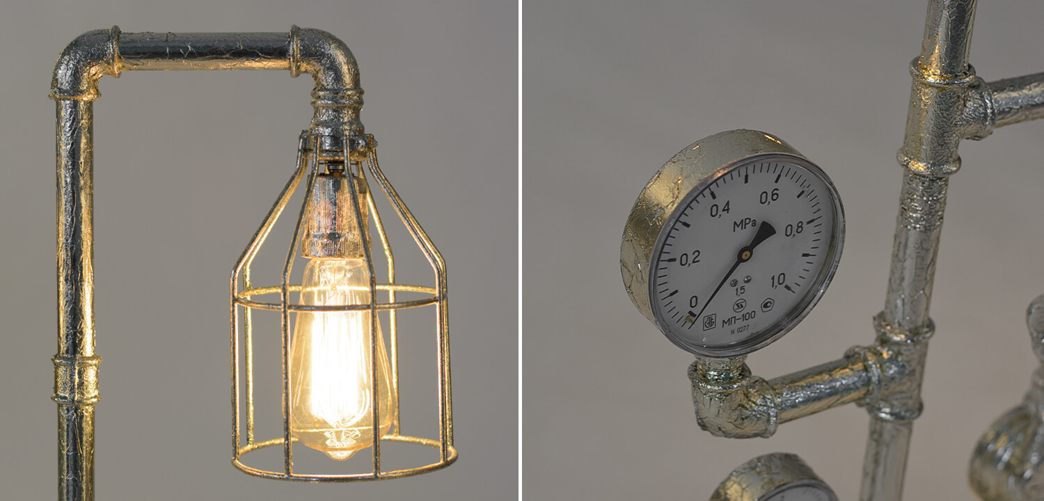 Настольная лампа Large Silver Loft - фото