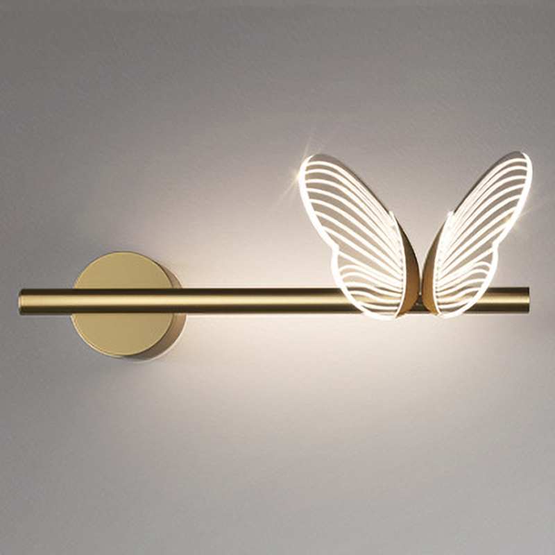 Бра Бабочка Butterfly Wall Lamp F Золотой Прозрачный в Санкт-петербурге | Loft Concept 