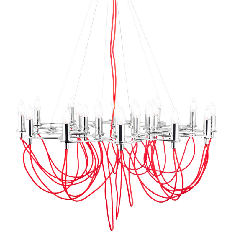 Люстра Lorkcan Красный Серебряный в Санкт-петербурге | Loft Concept 