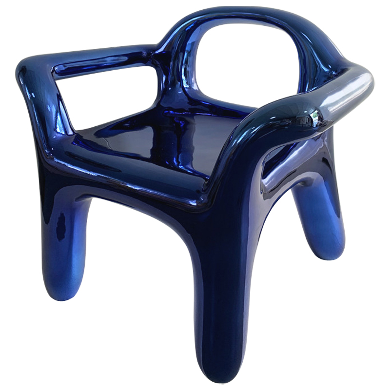 Кресло Deep Blue Metallica Shine Armchair Синий в Санкт-петербурге | Loft Concept 