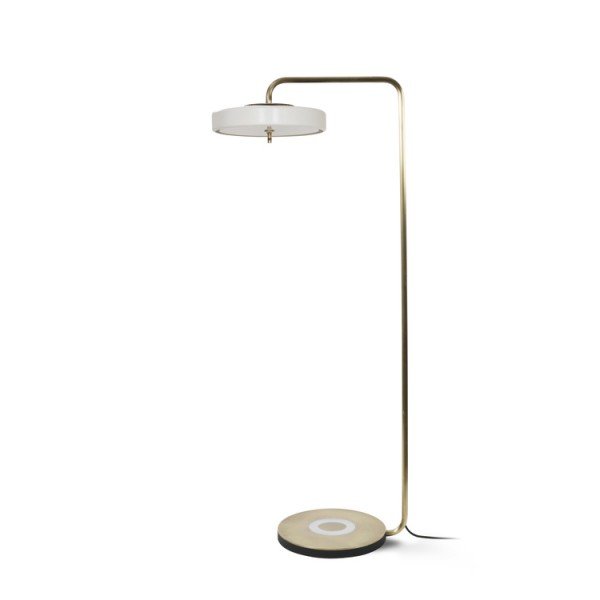 Торшер Bert Frank REVOLVE FLOOR LAMP White Золотой Белый в Санкт-петербурге | Loft Concept 