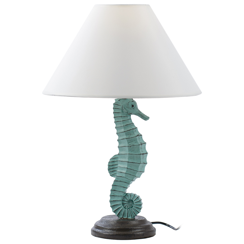 Настольная лампа Sea Horse Table Lamp Голубой пастельный Белый в Санкт-петербурге | Loft Concept 