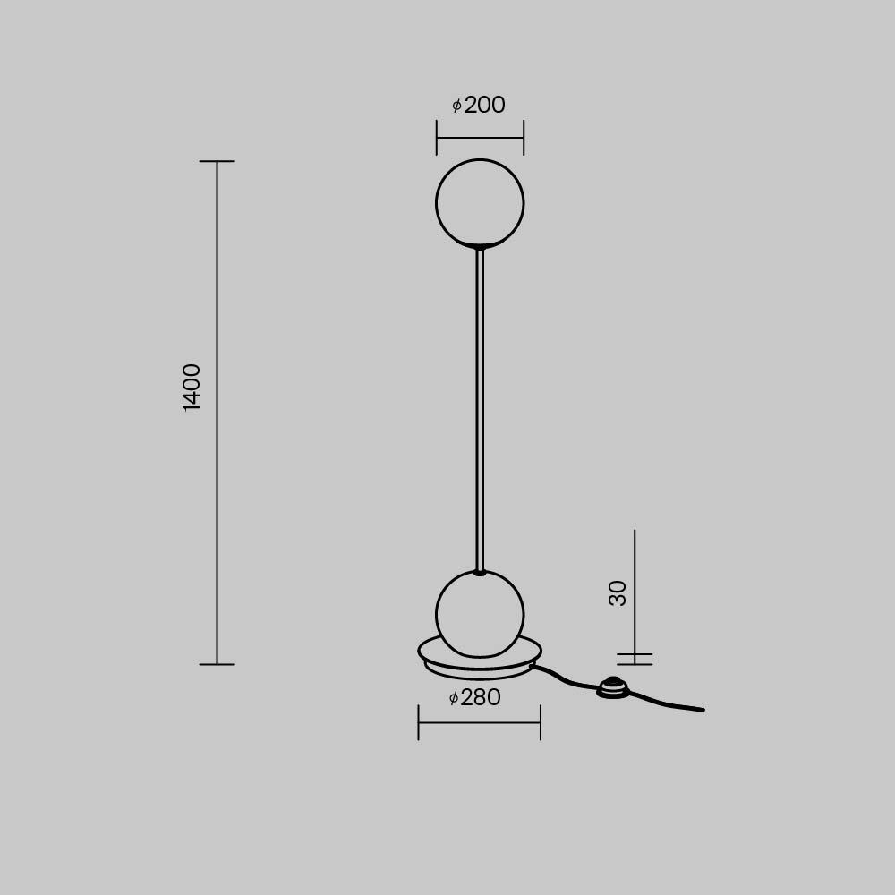 Напольный торшер светодионый Twins 3000К 20Вт в Санкт-петербурге