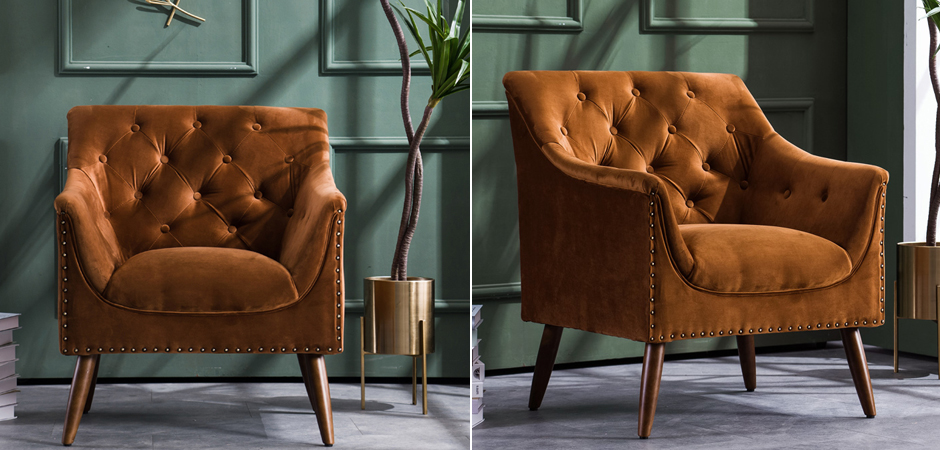 Кресло Terracotta Velvet Armchair Кресло Terracotta Velvet Armchair - Loft-Concept в Санкт-петербурге