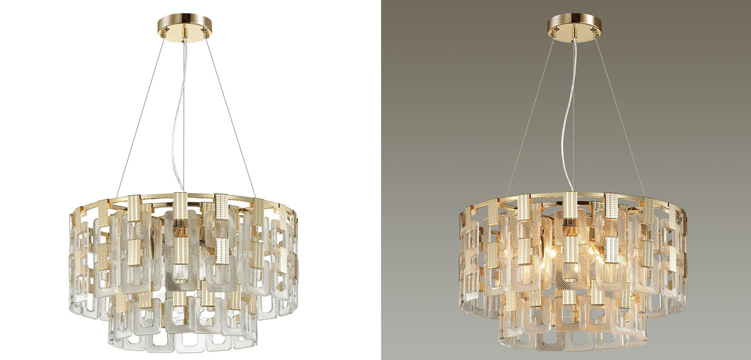 Люстра Ribbed Elements Pendant Round 52 - фото