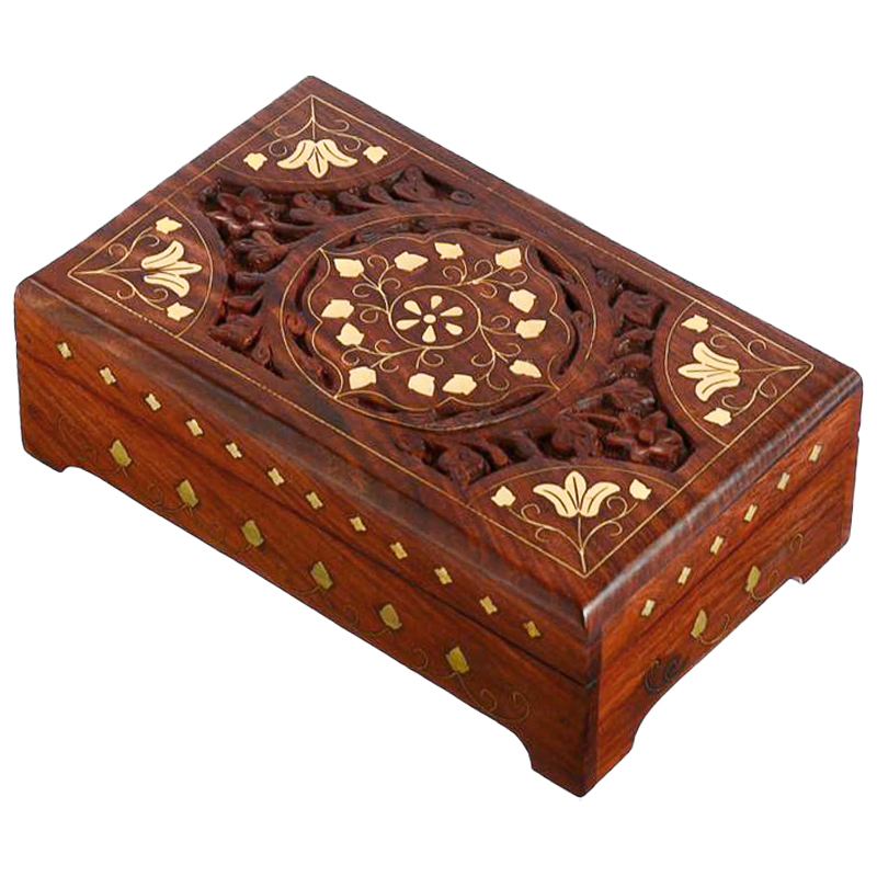 Шкатулка Pallvi Indian Inlay Box Коричневый в Санкт-петербурге | Loft Concept 