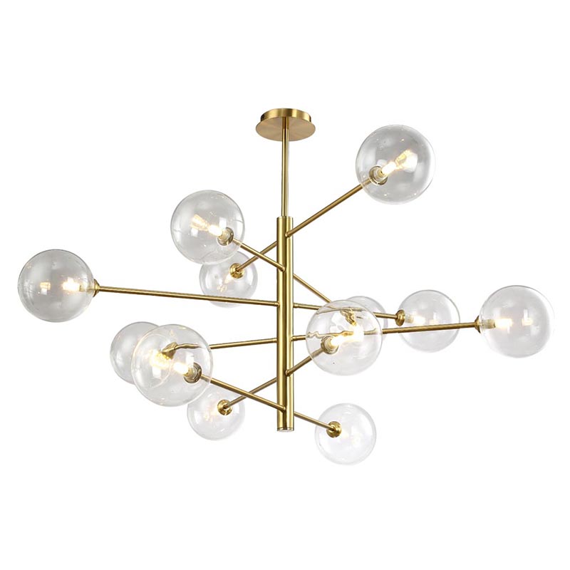 Люстра Gallotti & Radice Chandelier Gold 12 Глянцевое золото в Санкт-петербурге | Loft Concept 