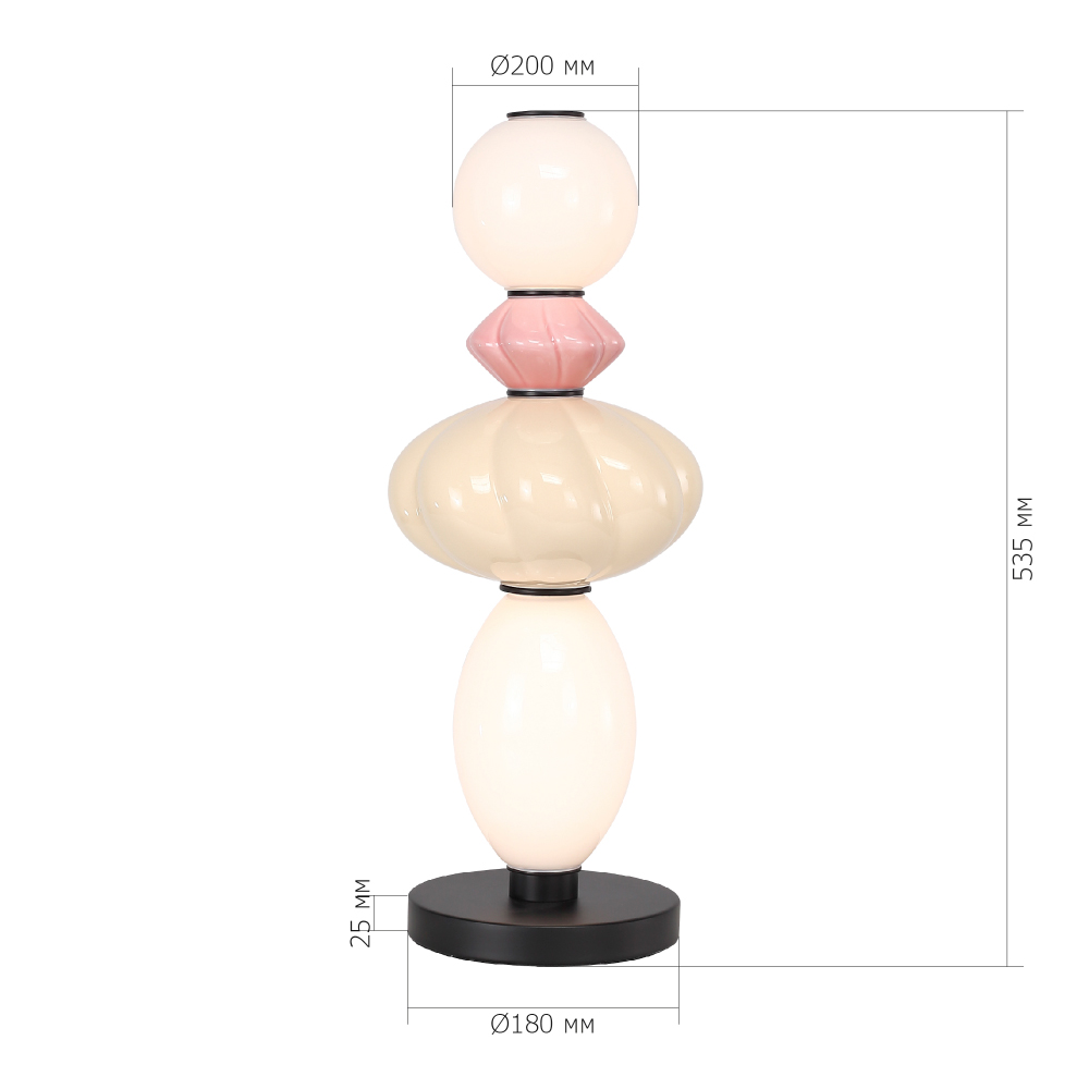 Настольная лампа с фигурными керамическими элементами Fragrant Light в Санкт-петербурге