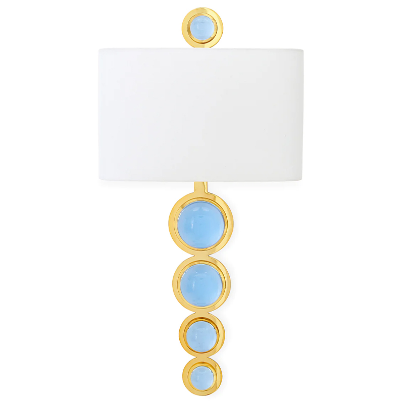 Бра GLOBO SCONCE Jonathan Adler Белый Голубой Золотой в Санкт-петербурге | Loft Concept 