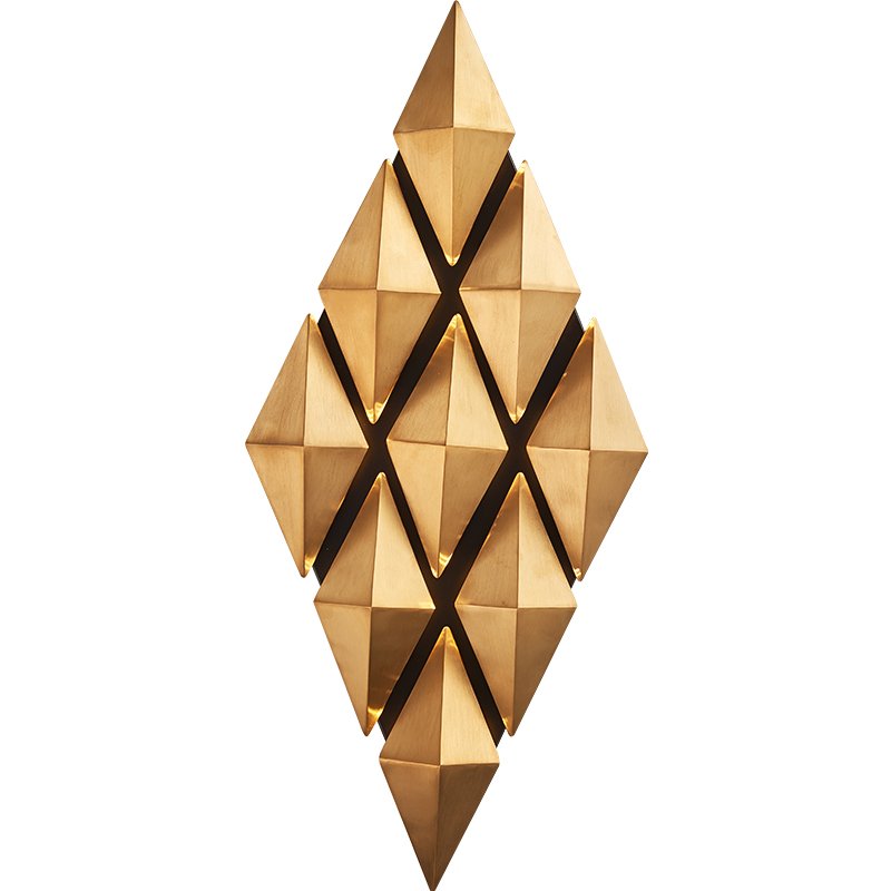 Бра Honeycomb Gold lozenges Wall Lamp Золотой в Санкт-петербурге | Loft Concept 