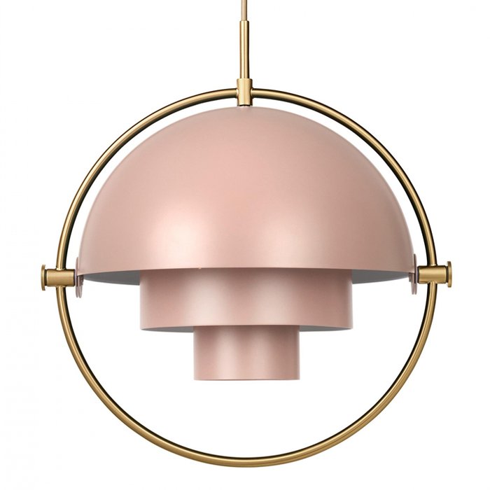 Люстра Louis Weisdorff Gubi Multi-lite Pendant Pink Латунь Дымчатая Роза в Санкт-петербурге | Loft Concept 