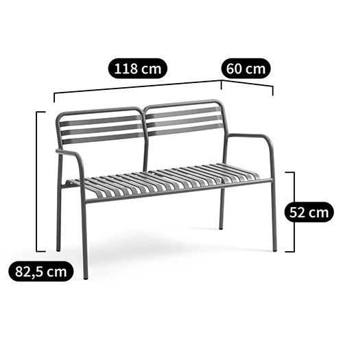 Скамья из алюминия Mack Metal Bench Green в Санкт-петербурге