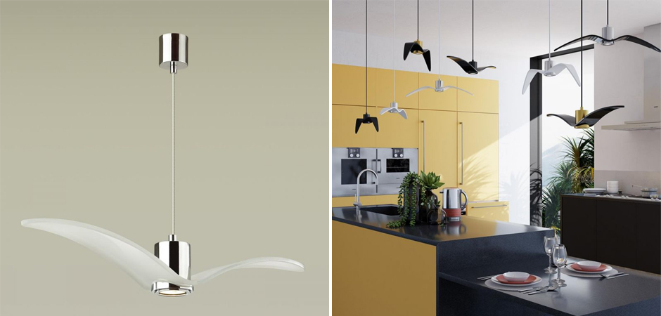 Подвесной светильник Seagull Scope Chrome белый Подвесной светильник Seagull Scope Chrome белый - Loft-Concept в Санкт-петербурге