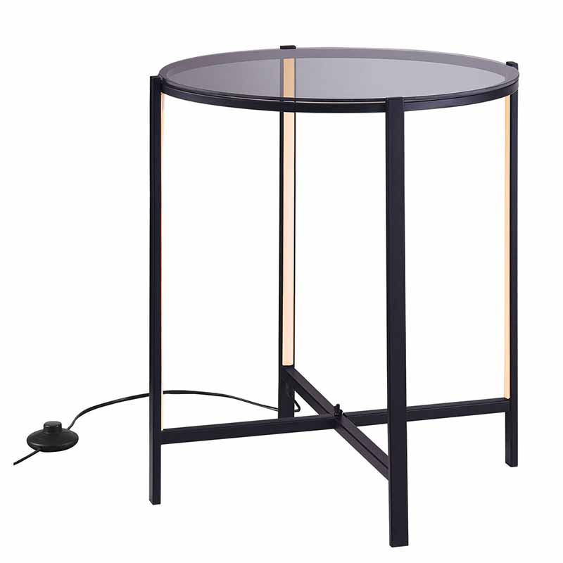 Приставной стол Galia Side Table Black LED Черный в Санкт-петербурге | Loft Concept 