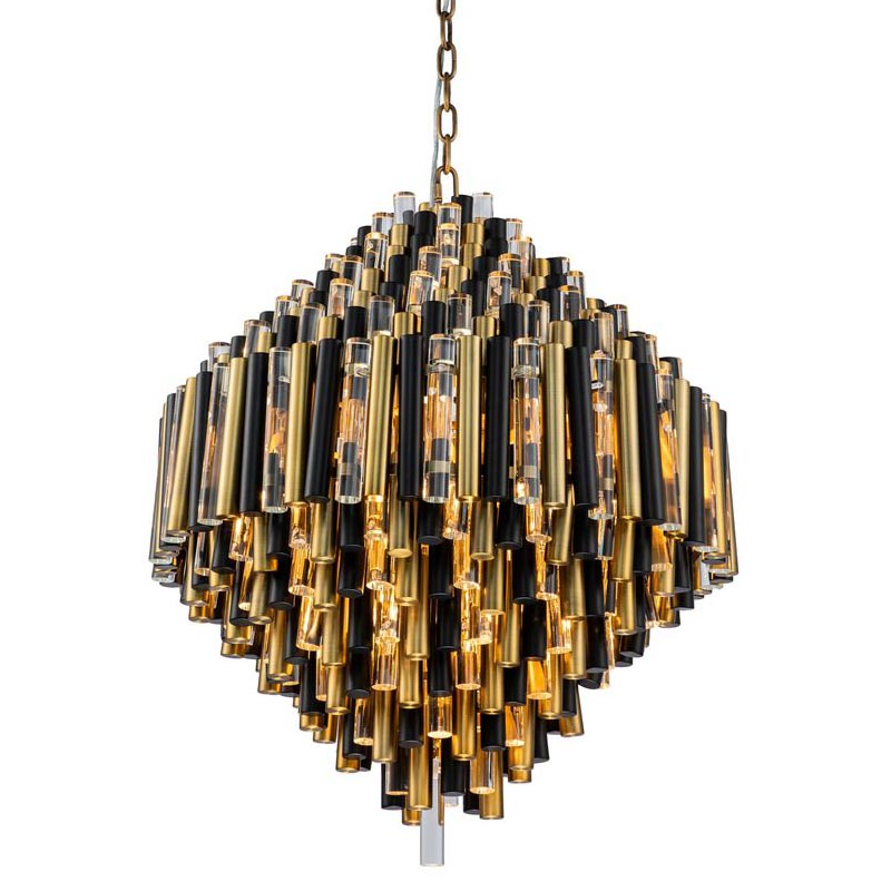 Люстра Black Brass Symphony Chandelier Черный Латунь Прозрачный (Transparent) в Санкт-петербурге | Loft Concept 