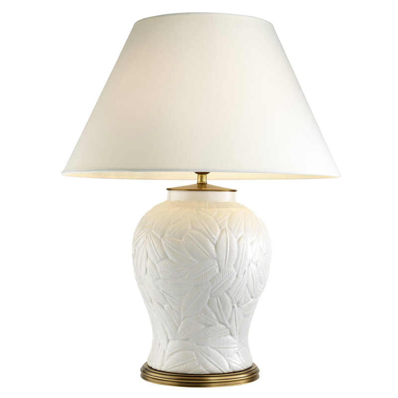 Настольная лампа Eichholtz Table Lamp Cyprus White Белый Латунь Античная полированная в Санкт-петербурге | Loft Concept 