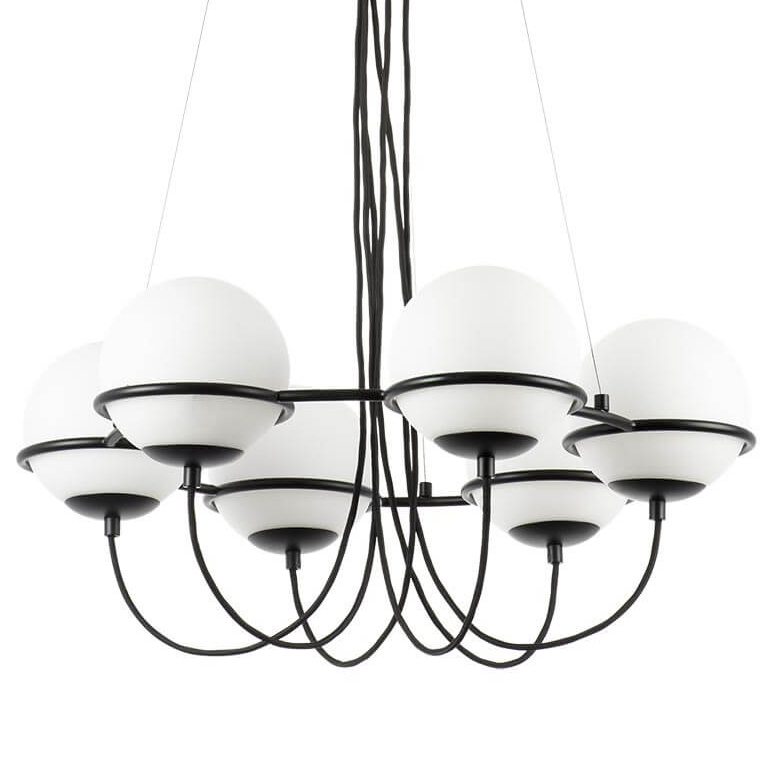 Люстра Melissa Chandelier Black 6 Белый Черный в Санкт-петербурге | Loft Concept 