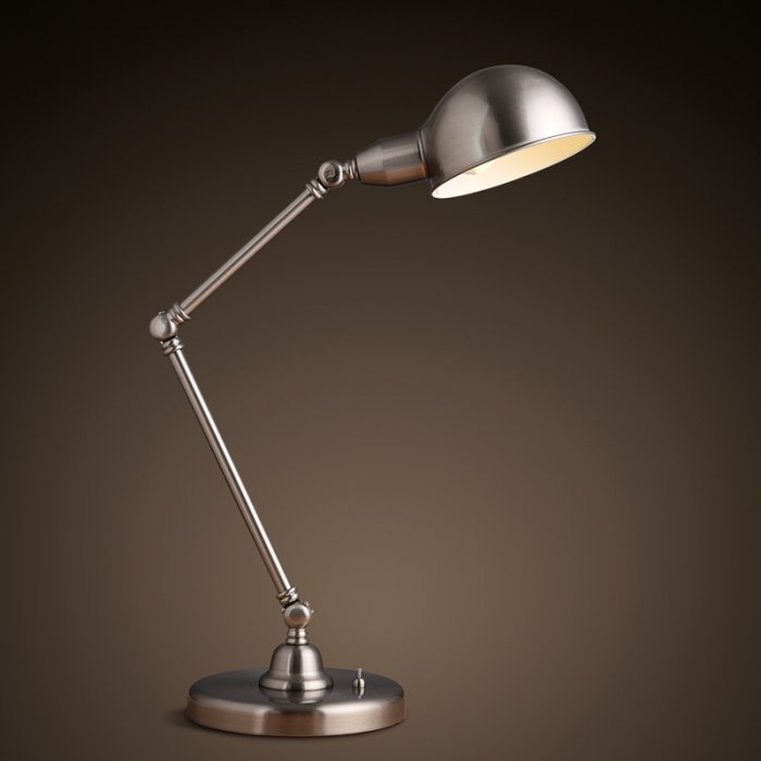 Настольная лампа Vintage Loft Table Lamp Серебряный в Санкт-петербурге | Loft Concept 