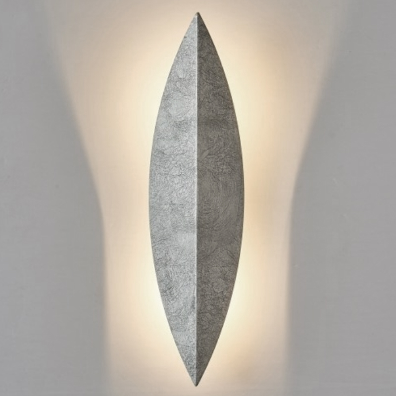 Art Deco Leaf Wall Lamp Silver Серебряный в Санкт-петербурге | Loft Concept 