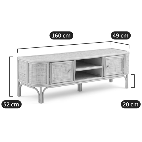 ТВ-тумба из плетеного ротанга Simone Rattan TV Stand в Санкт-петербурге