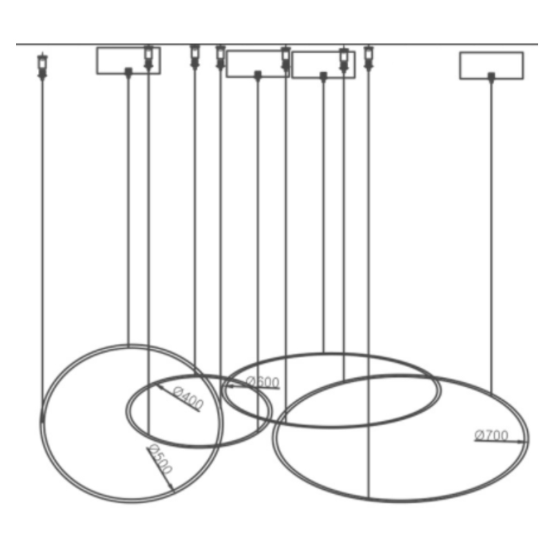 Люстра ORACLE 4 Rings в Санкт-петербурге