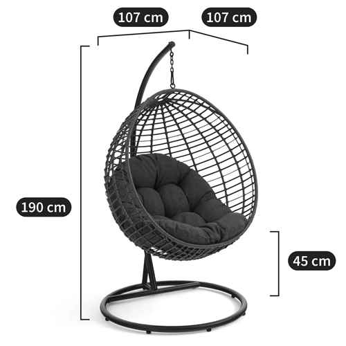 Подвесное уличное кресло Wallaker Hanging Chair в Санкт-петербурге