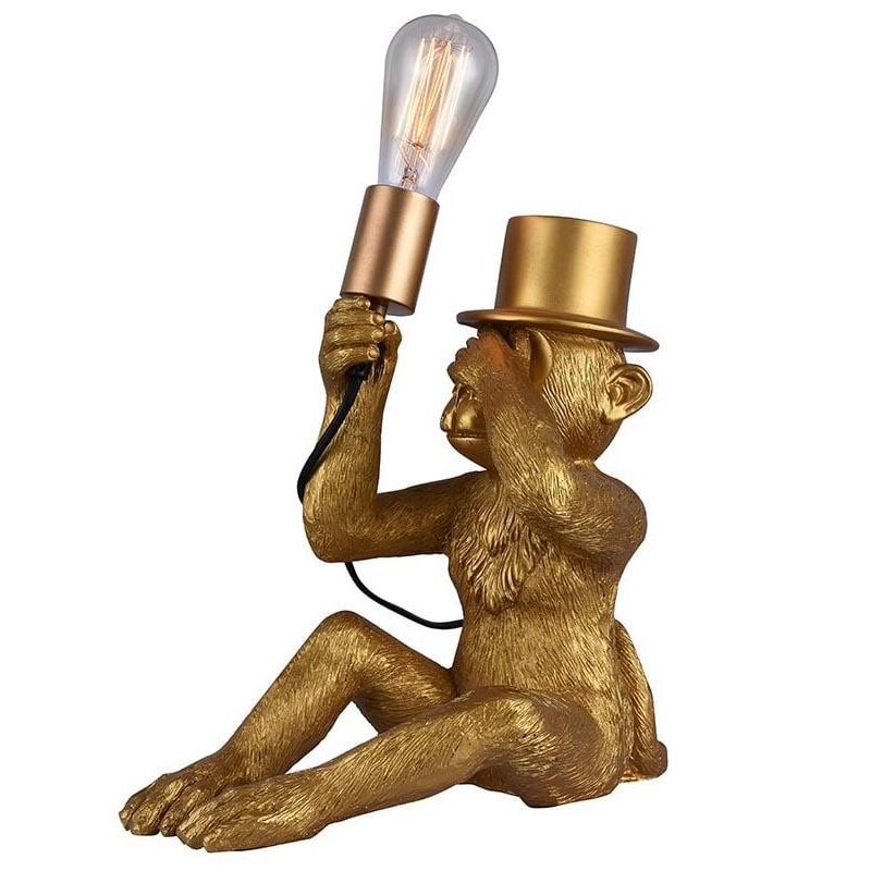 Настольная лампа Circus Monkey Table lamp Золотой Черный в Санкт-петербурге | Loft Concept 