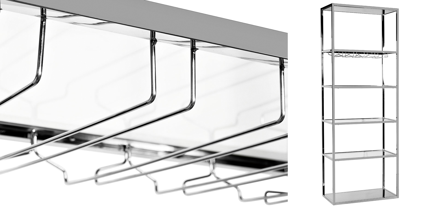 Стеллаж для хранения вина Raul Rack Chromium - фото