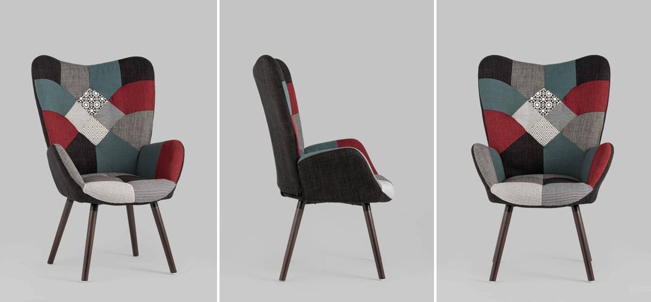 Кресло Ingrit принт Patchwork - фото