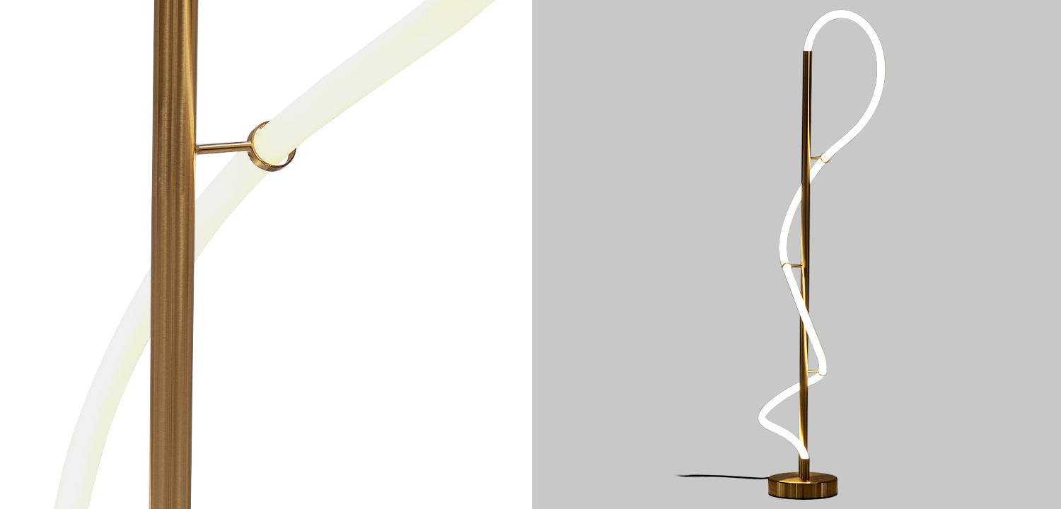 Светодиодный торшер Knot Brass Light - фото