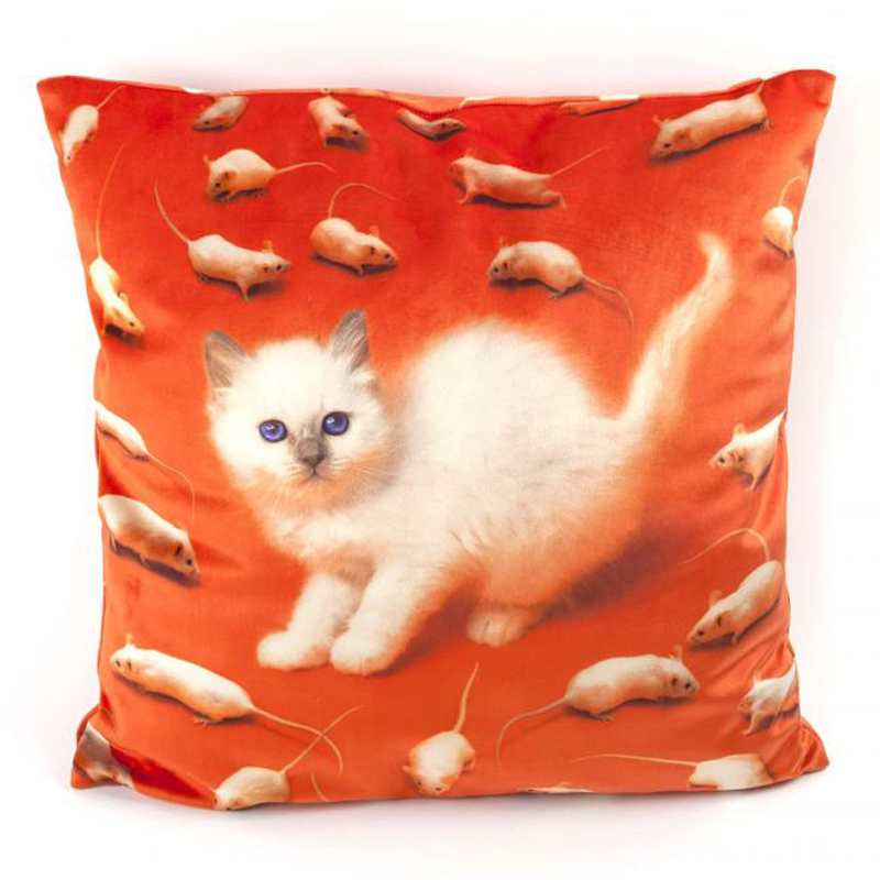 Подушка Seletti Cushion Kitten Мульти в Санкт-петербурге | Loft Concept 