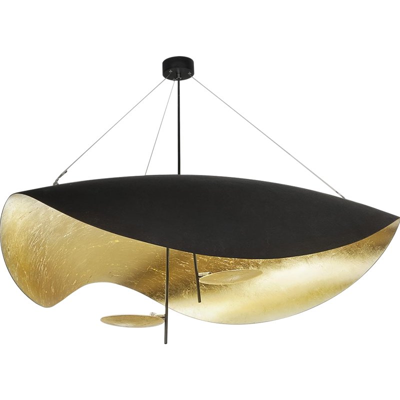 Подвесной светильник CATELLANI & SMITH LEDERAM MANTA S2 PENDANT Black + Gold Черный Золотой в Санкт-петербурге | Loft Concept 