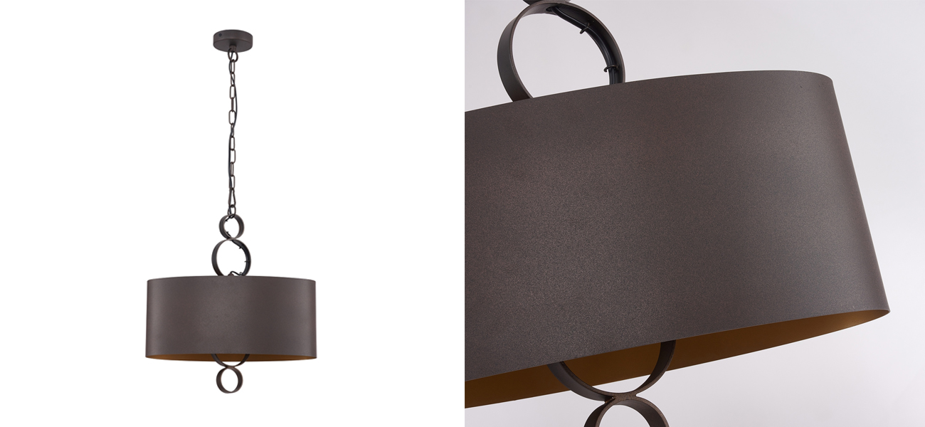 Золотисто-коричневая люстра Saturn 2 лампы - фото №1