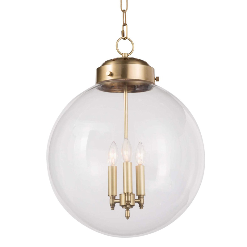 Подвесной светильник Conor Globe Hanging lamp Gold Золотой Прозрачный (Transparent) в Санкт-петербурге | Loft Concept 