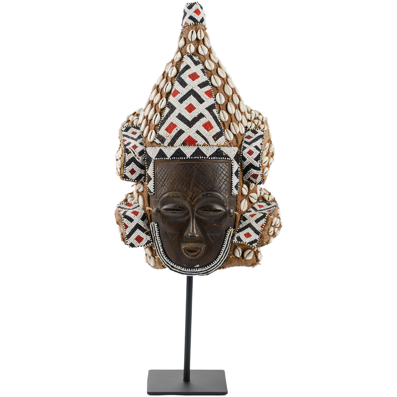 Маска African Mask with Sophisticated headgear Коричневый Мульти Черный в Санкт-петербурге | Loft Concept 