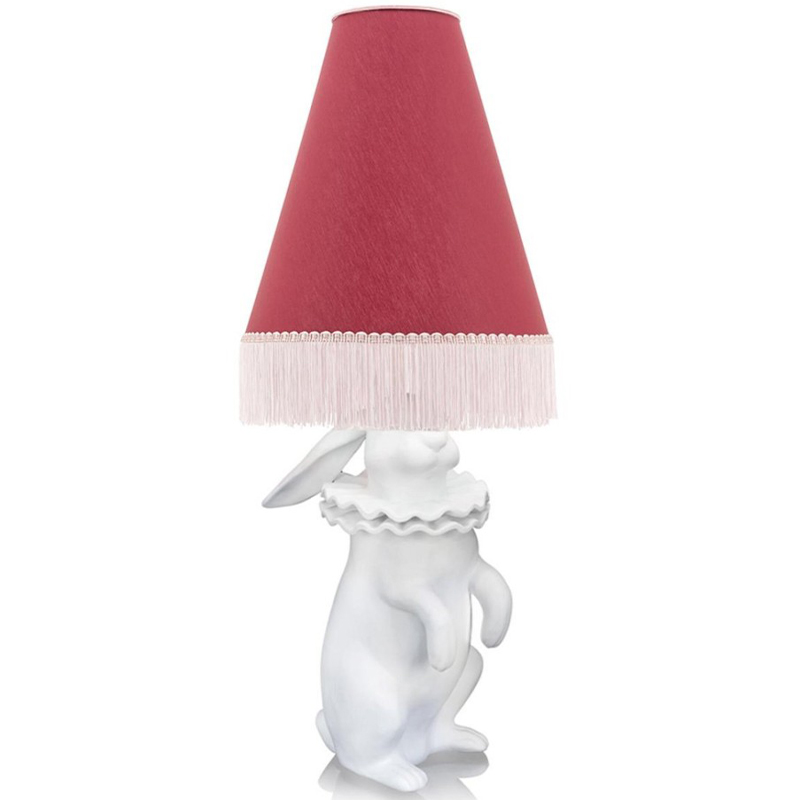 Настольная лампа Lamptable Rabbit Antique Pink Бургундский красный Розовый Белый в Санкт-петербурге | Loft Concept 