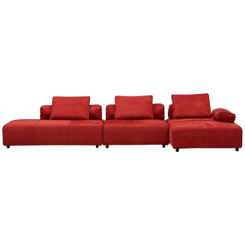 Угловой диван Quinn Red Sofa Красный в Санкт-петербурге | Loft Concept 