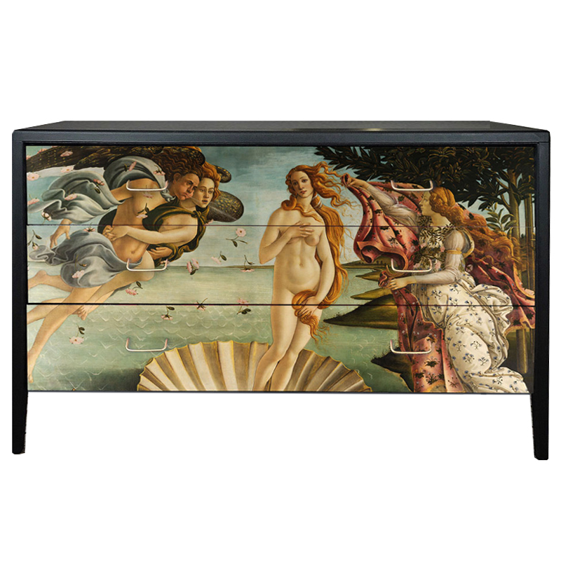 Комод Афродита Chest Of Drawers The Birth Of Venus Черный Бежево-серый в Санкт-петербурге | Loft Concept 