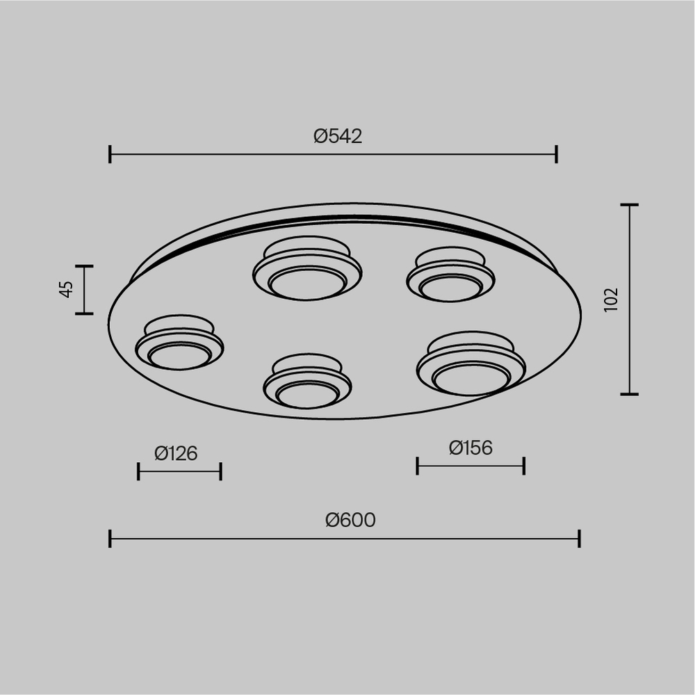 Потолочный светильник Pharao 3000К 56Вт в Санкт-петербурге