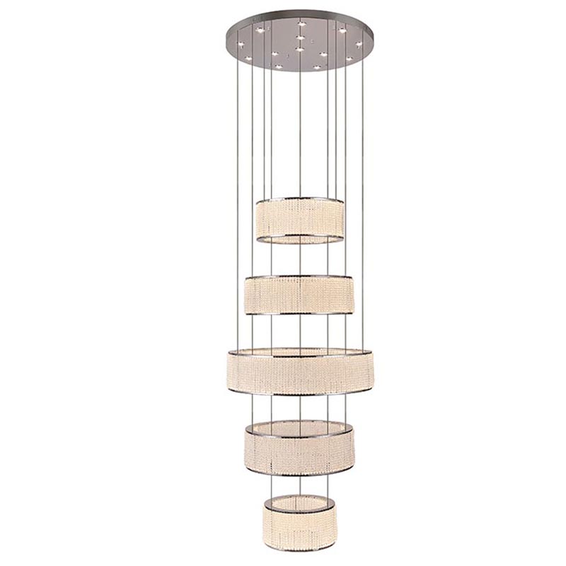 Люстра Crystal Shine Naomi 5 rings Chandelier Хром Прозрачный (Transparent) в Санкт-петербурге | Loft Concept 