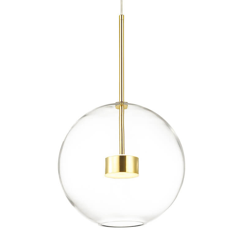 Подвесной светильник Transparent Bubble Pendant Gold One Глянцевое золото Прозрачный в Санкт-петербурге | Loft Concept 