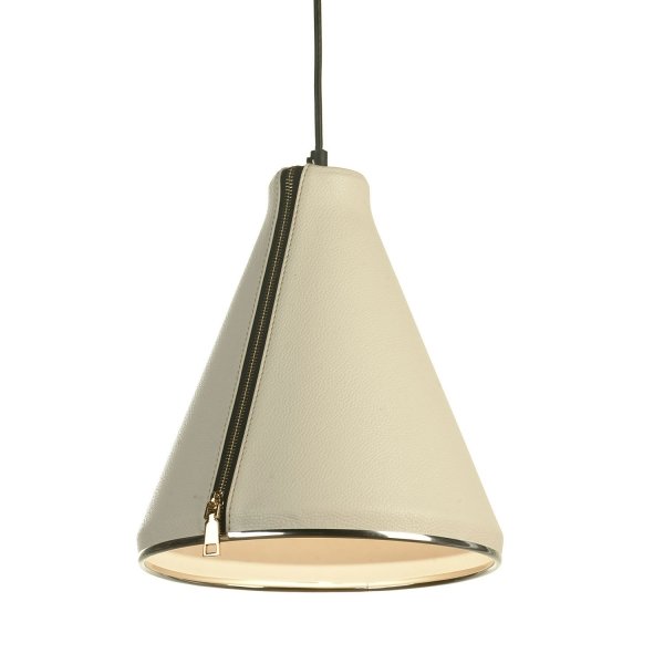 Подвесной светильник Leather Cone Beige Pendant  в Санкт-петербурге | Loft Concept 