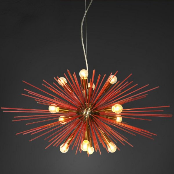 Люстра ASTRA Chandelier Sputnik Red and Brass  в Санкт-петербурге | Loft Concept 