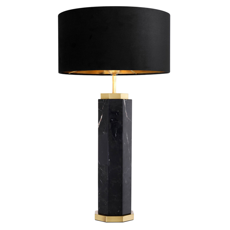 Настольная лампа Eichholtz Table Lamp Newman Black Латунь Античная полированная Черный в Санкт-петербурге | Loft Concept 