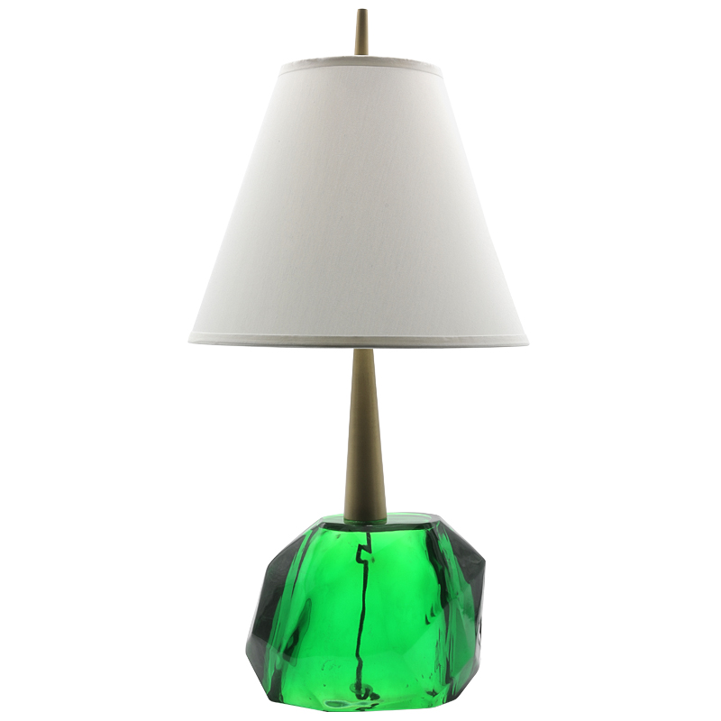 Table Lamp Emerald Прозрачный зеленый Золотой в Санкт-петербурге | Loft Concept 