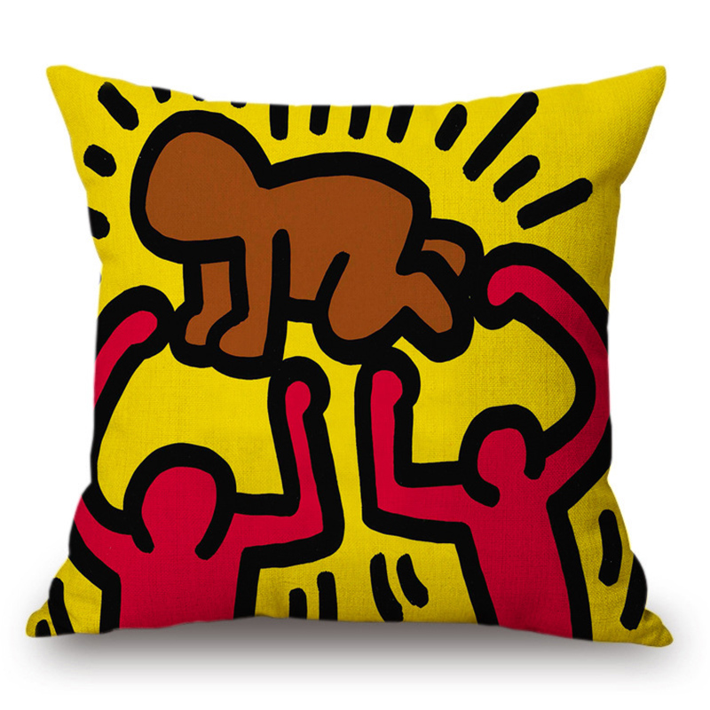 Подушка Keith Haring 5 Мульти в Санкт-петербурге | Loft Concept 