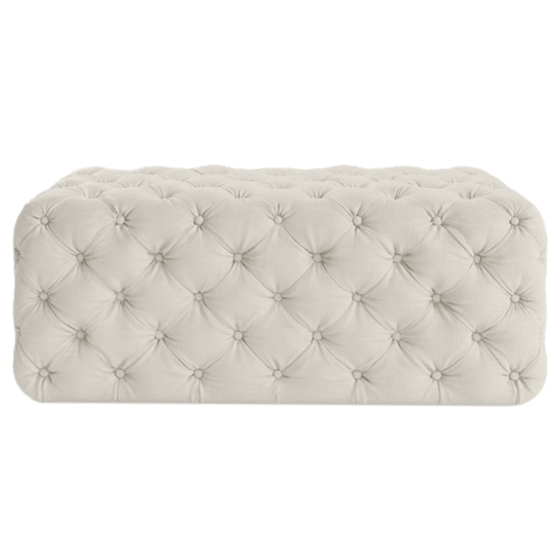 Оттоманка Capitone Rectangular Ottoman  ivory ( слоновая кость ) в Санкт-петербурге | Loft Concept 