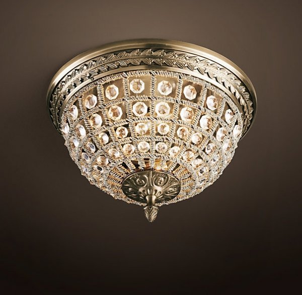 Потолочный светильник RH 19th c. Casbah Crystal Top 30 Темная бронза винтаж в Санкт-петербурге | Loft Concept 